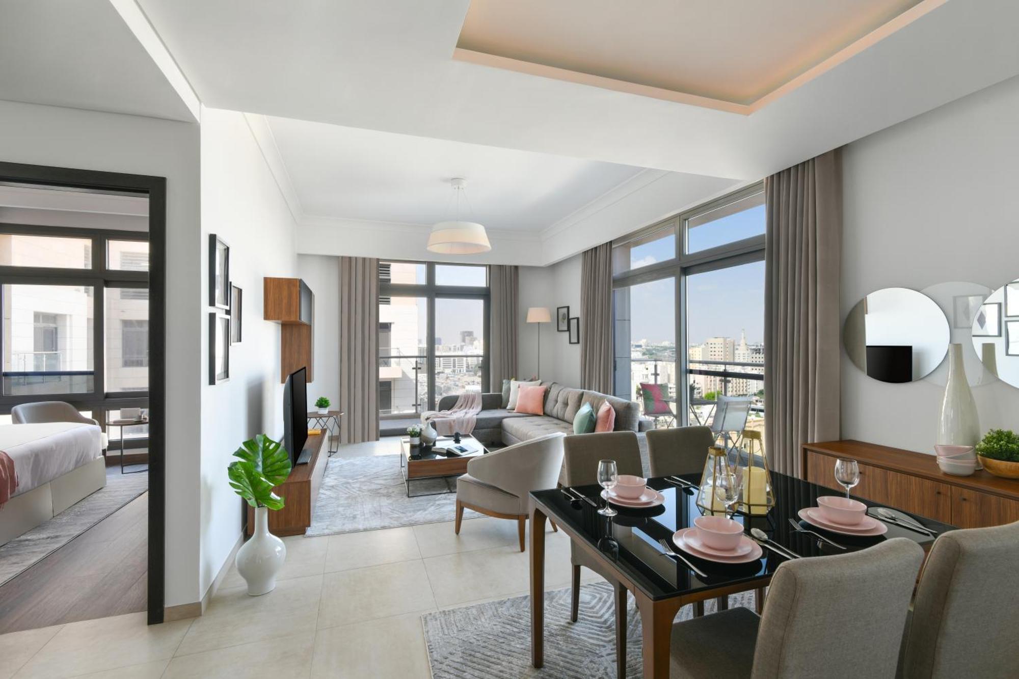 Le Mirage Downtown Apartment Доха Екстериор снимка